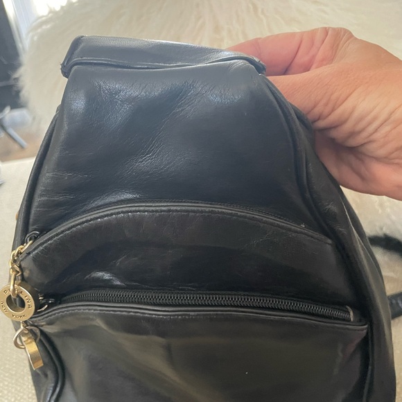 Perlina black leather backpack - Picture 4 of 7